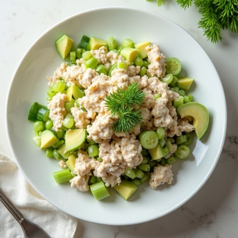 Creamy Tuna Salad with Crisp Celery and Fresh Dill
