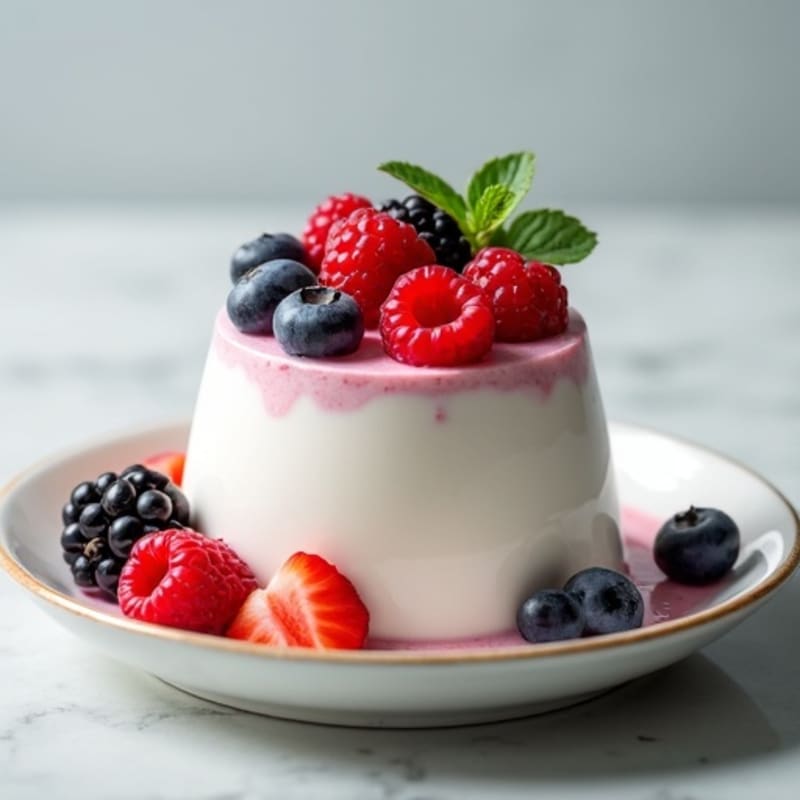 Silky Greek Yogurt Protein Pudding with Berries