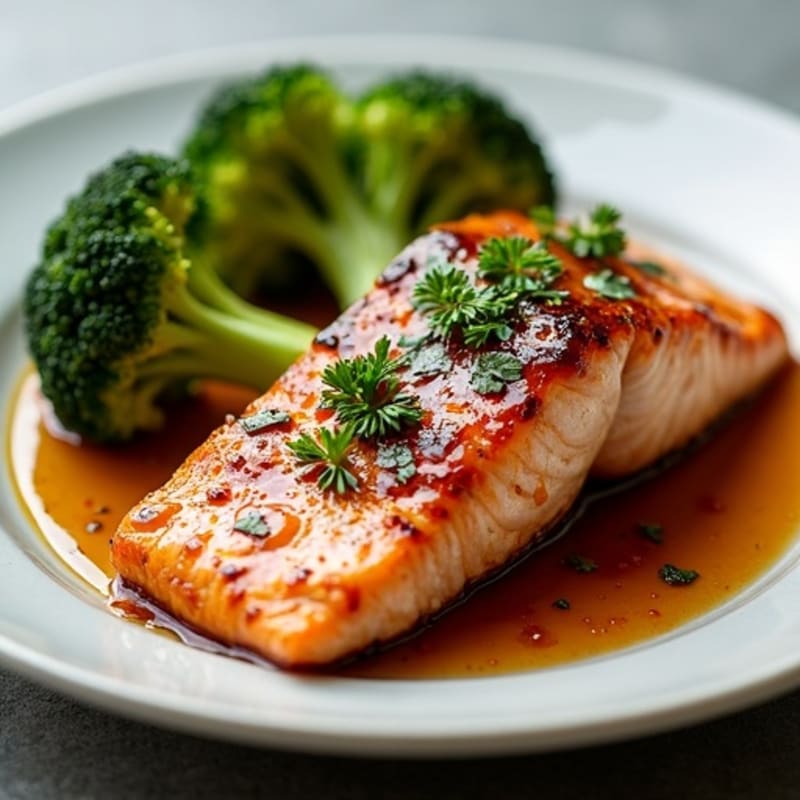Teriyaki Glazed Salmon with Roasted Broccoli