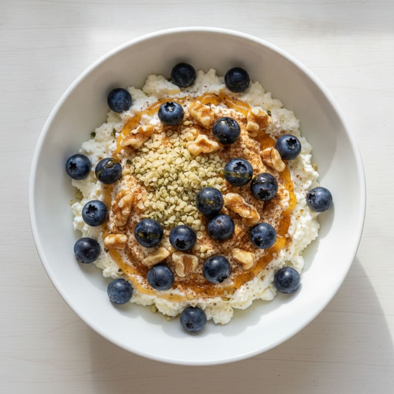 Blueberry Cottage Cheese Power Bowl