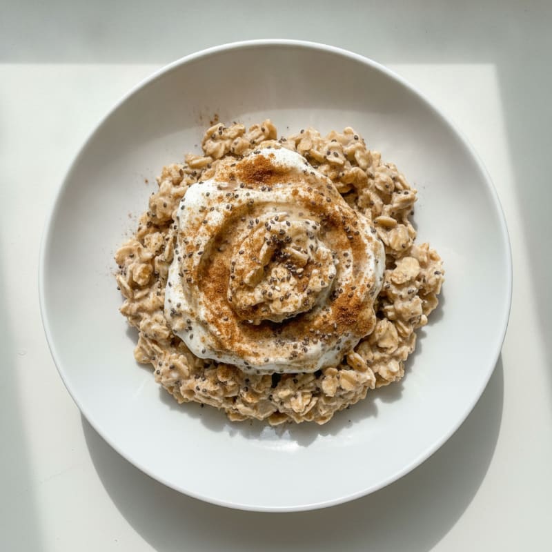 High-Protein Overnight Oats with Greek Yogurt