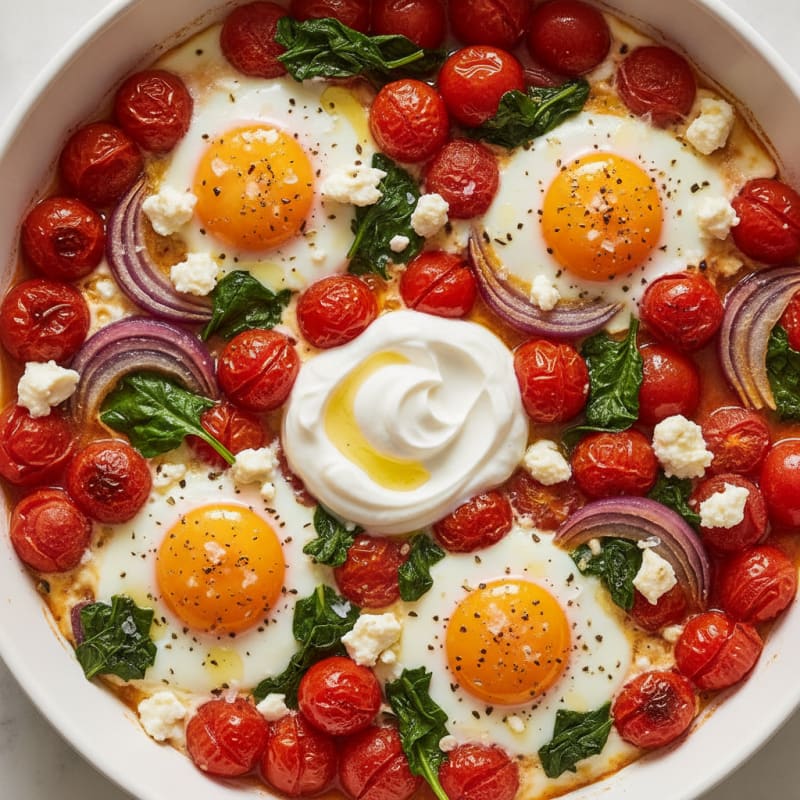 Baked Eggs with Roasted Tomatoes