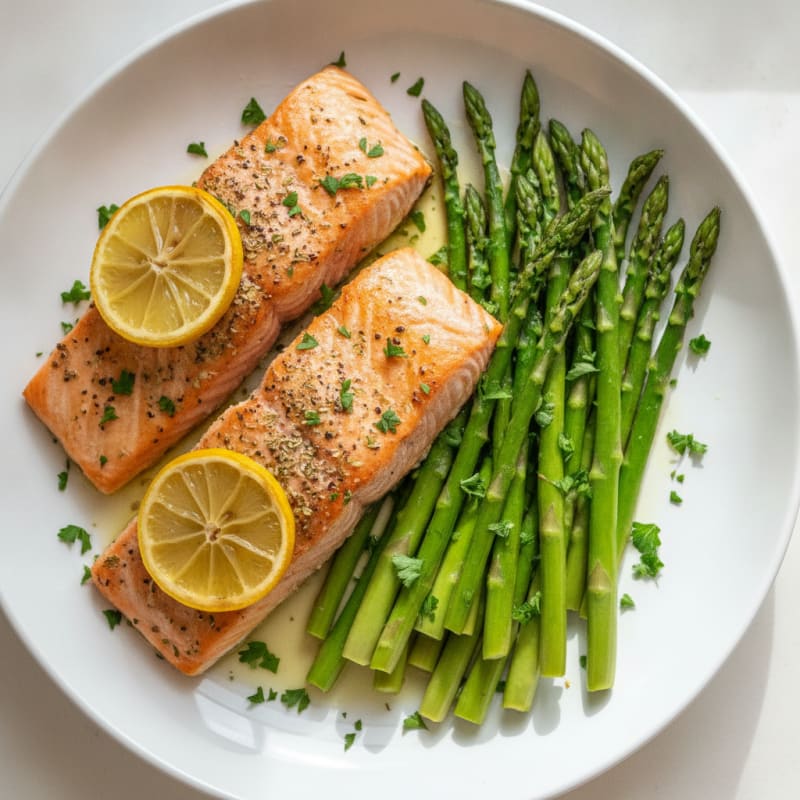 Lemon-Herb Roasted Salmon with Asparagus