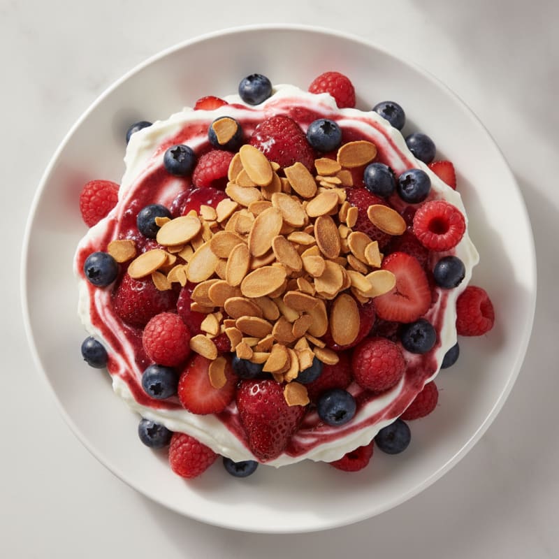 Greek Yogurt Protein Parfait with Mixed Berries