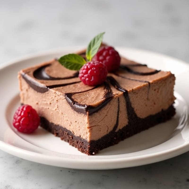 Dark Chocolate Greek Yogurt Cheesecake Bars