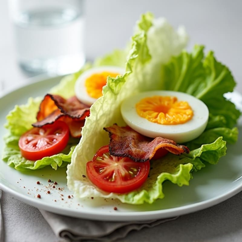Crispy Turkey Bacon and Fresh Tomato Lettuce Wraps