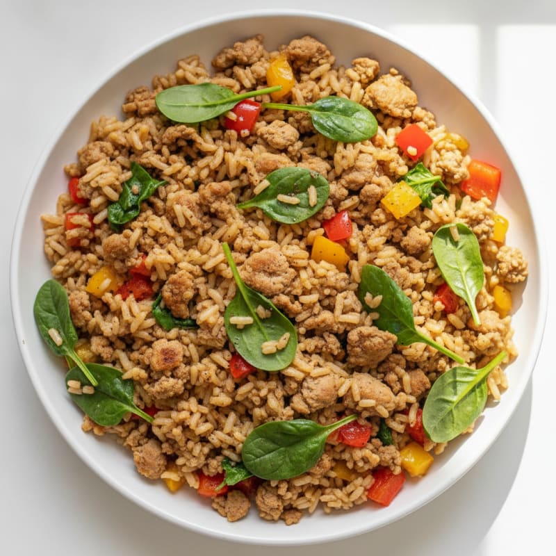 Savory Ground Turkey and Rice Skillet