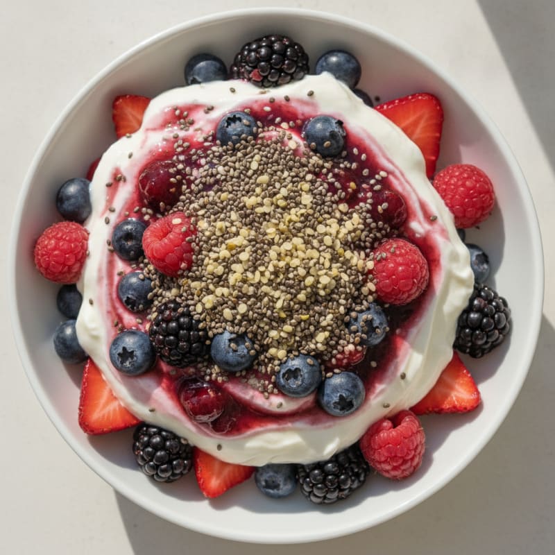 Creamy Greek Yogurt Protein Parfait with Mixed Berries