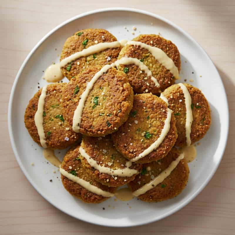 Falafel with Lemon-Tahini Drizzle