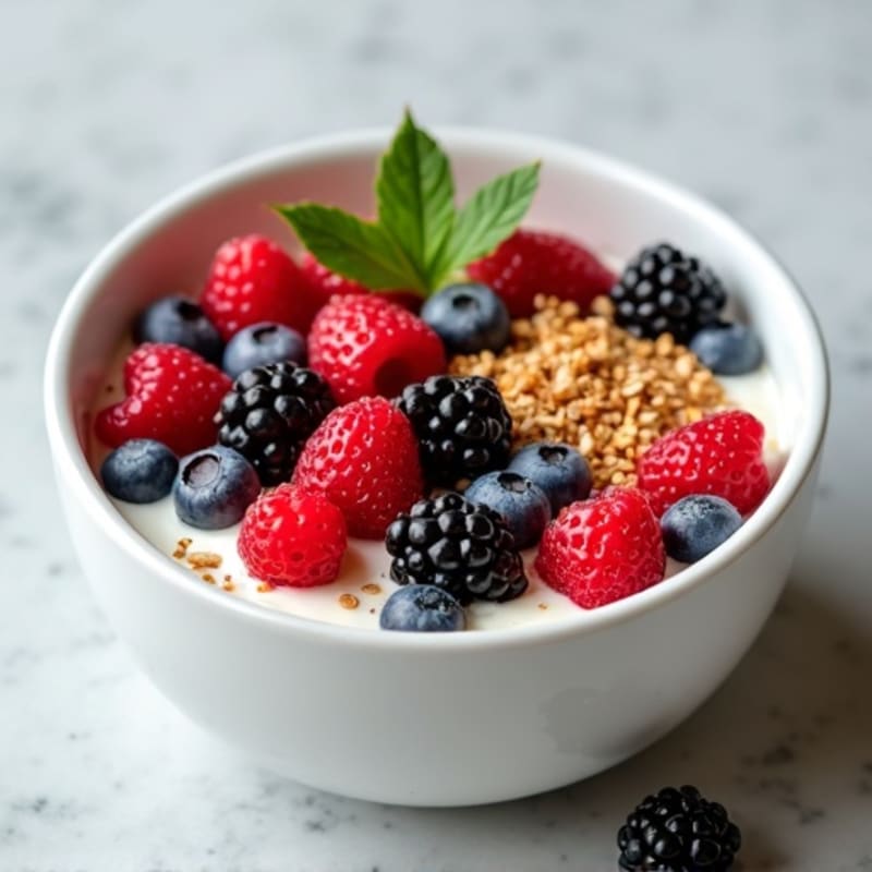 Creamy Greek Yogurt Protein Bowl with Mixed Berries