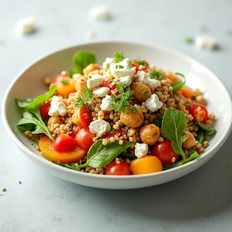 Crispy Chopped Vegetable Salad with Creamy Feta