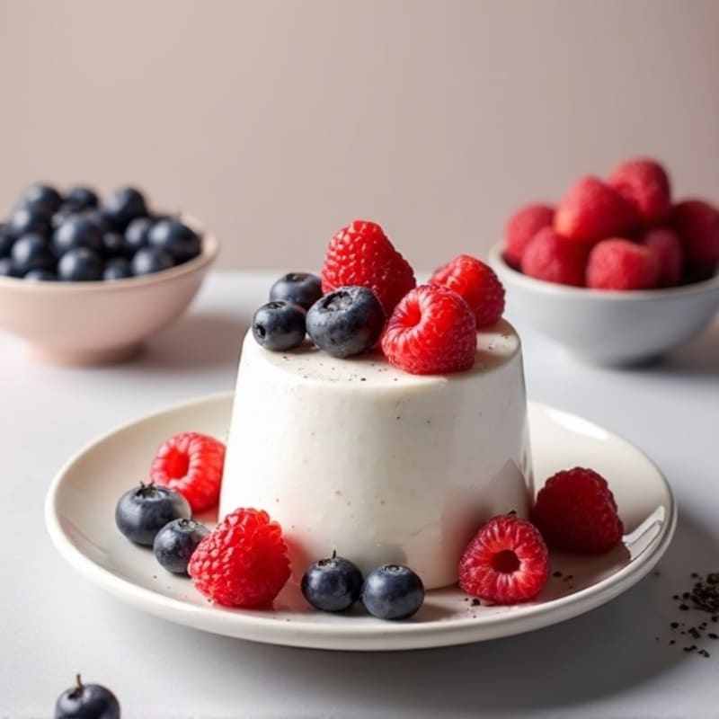 Silky Greek Yogurt Protein Mousse with Mixed Berries