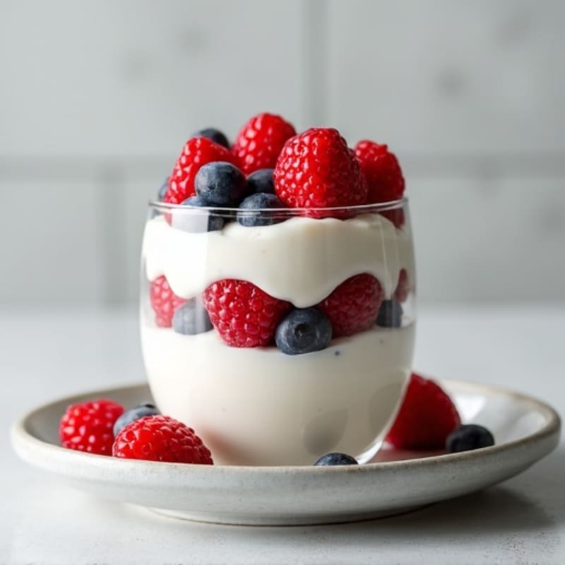 Greek Yogurt Protein Parfait with Berries and Almonds