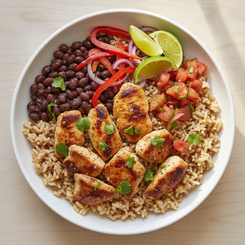 Chicken and Black Bean Rice Bowl