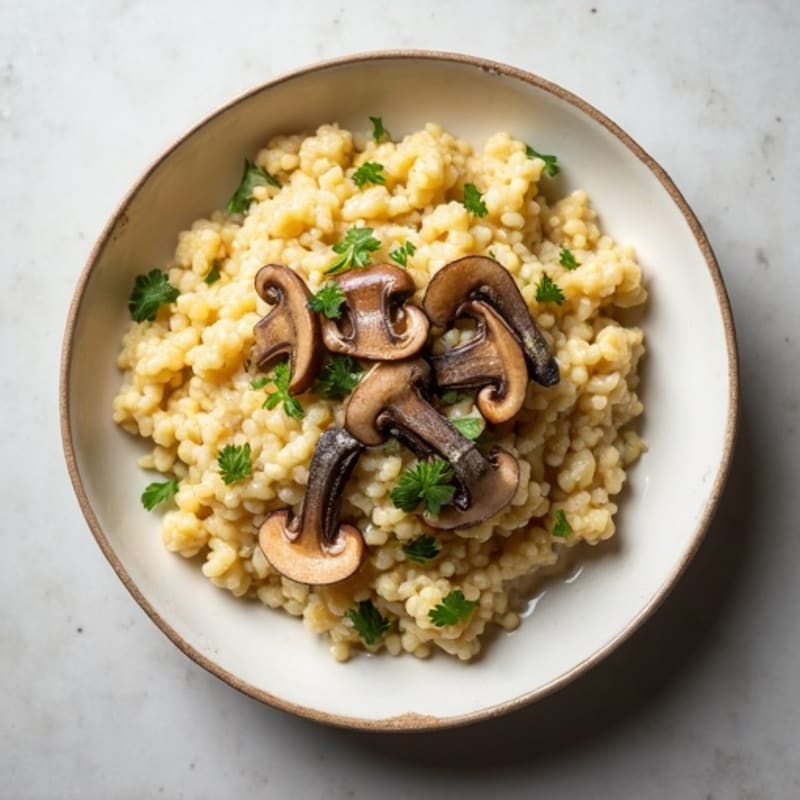 Creamy Wild Mushroom Cauliflower Risotto