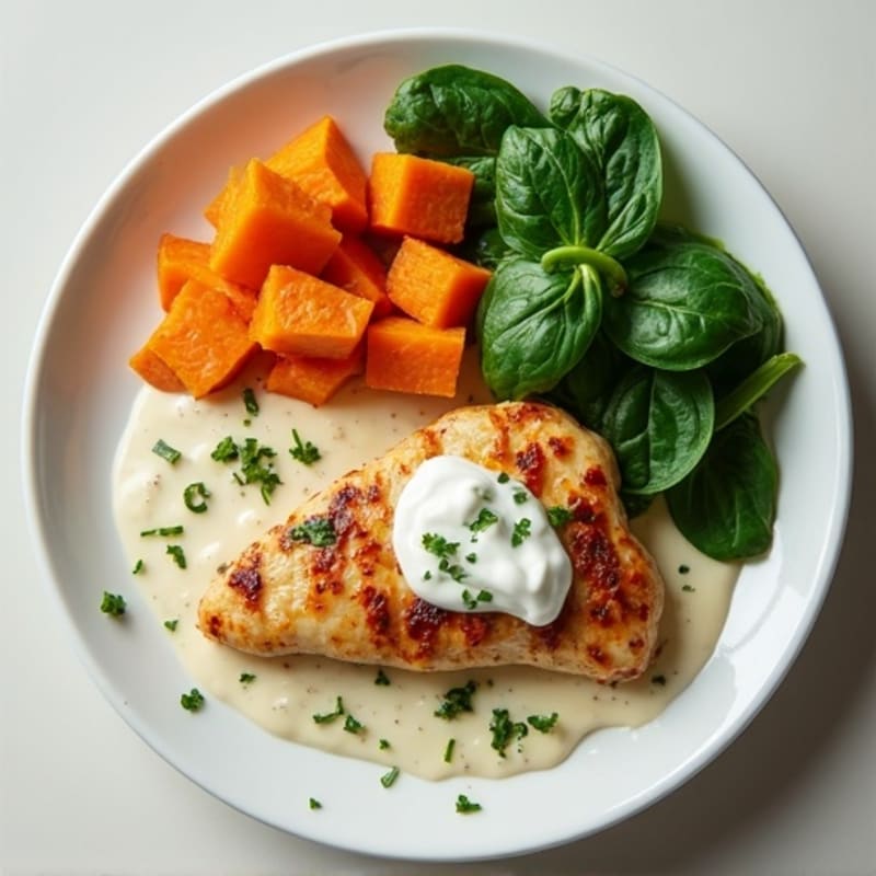 Creamy Chicken and Sweet Potato Skillet