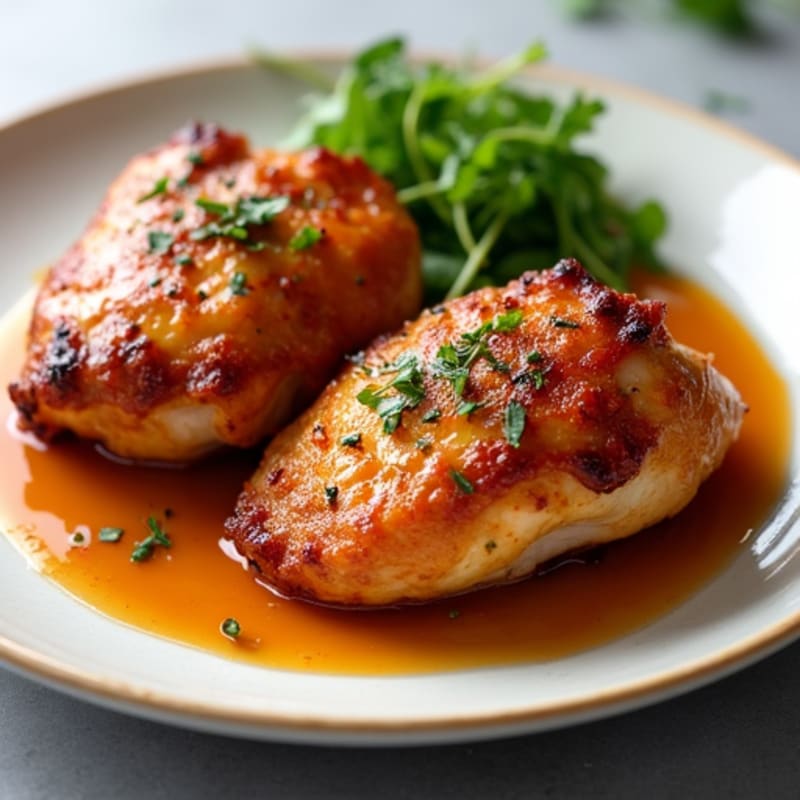 Honey Garlic Glazed Chicken Thighs