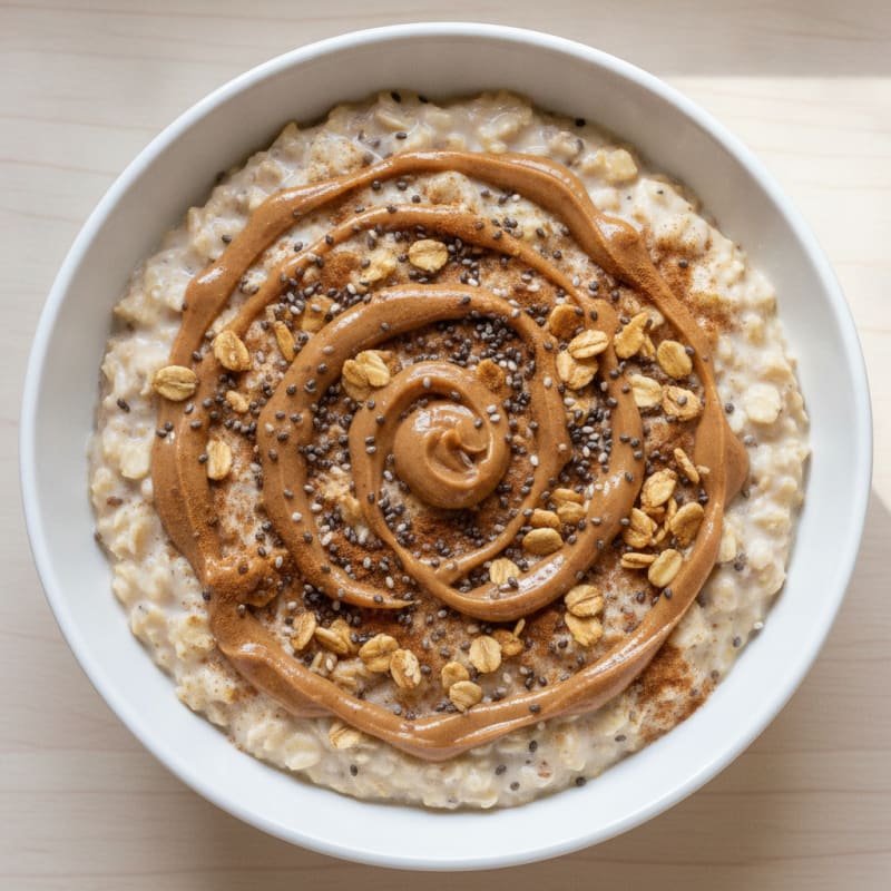 Peanut Butter Swirl Overnight Oats
