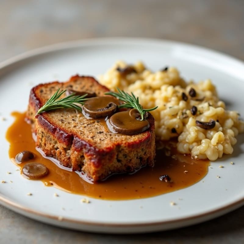 Lean Meatloaf with Savory Mushroom Gravy