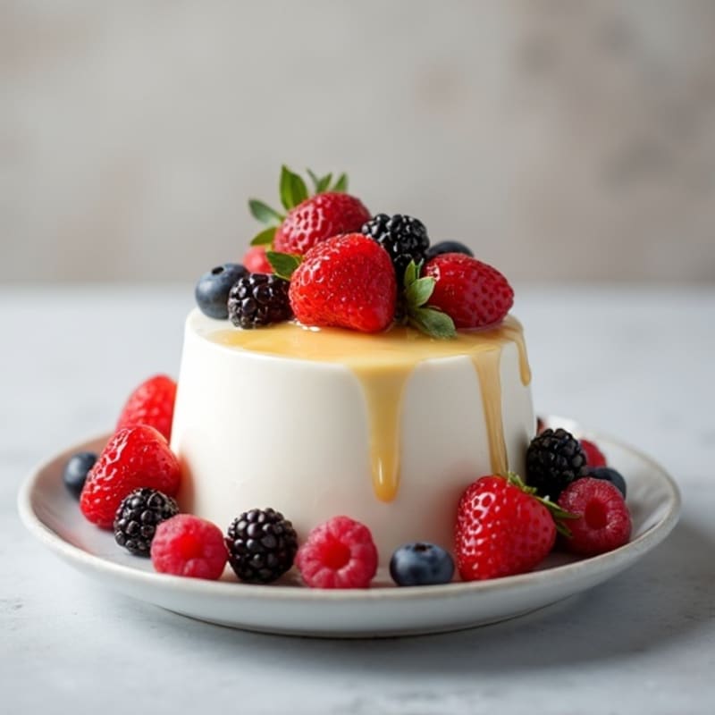 Silky Greek Yogurt Protein Mousse with Mixed Berries