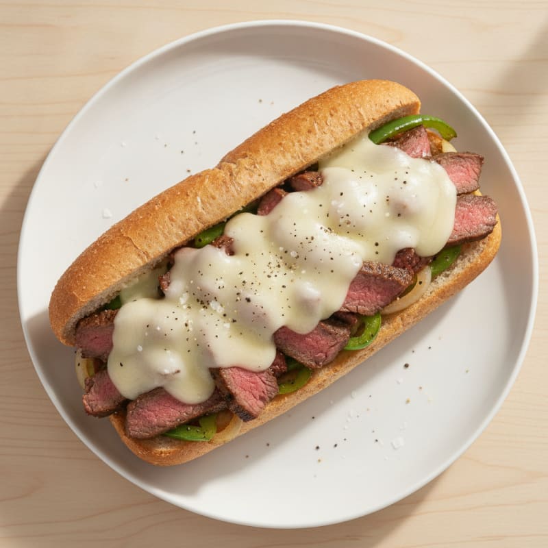 Classic Philly Cheesesteak Sandwich