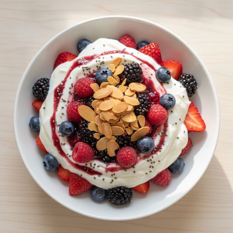 Creamy Greek Yogurt Protein Parfait with Mixed Berries