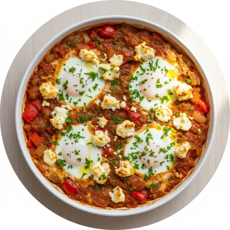 Zesty Baked Shakshuka with Creamy Feta