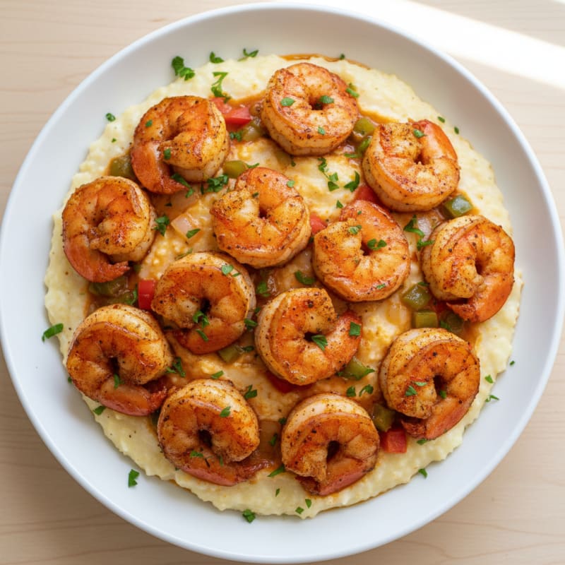 Creamy Cajun Shrimp and Grits