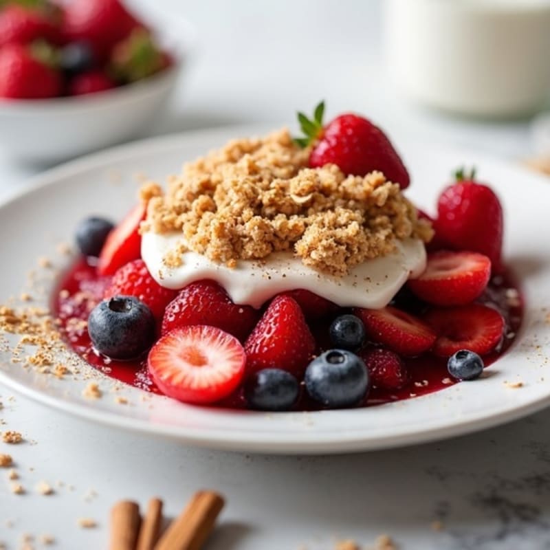 Crispy Baked Berry Crumble