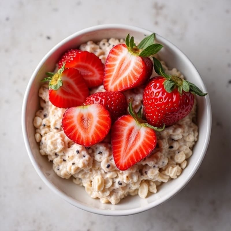 Creamy Strawberry Vanilla Overnight Oats