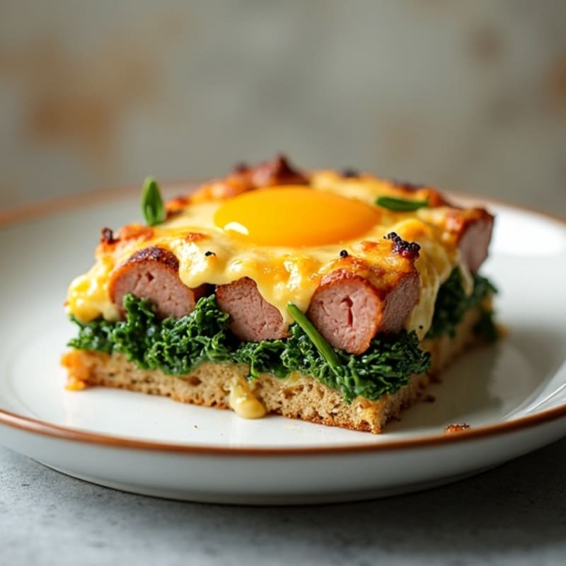 Savory Sausage and Kale Baked Strata