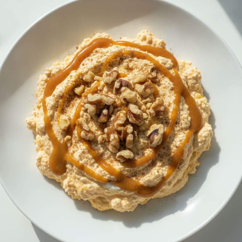 Cottage Cheese Protein Mousse with Crushed Walnuts