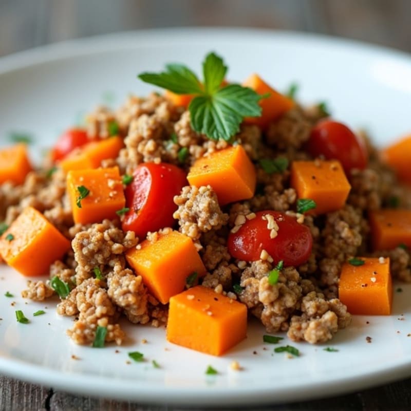 Savory Ground Turkey and Sweet Potato Hash