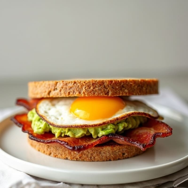 Crispy Bacon and Creamy Avocado Whole Grain Sandwich