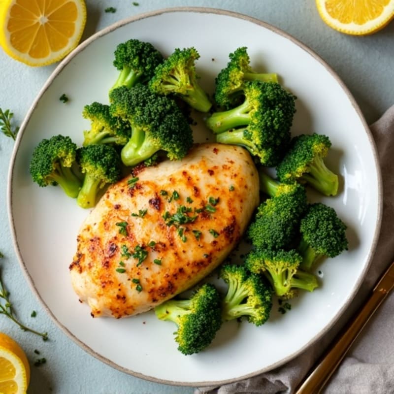 Sheet Pan Lemon Herb Chicken with Crispy Roasted Broccoli
