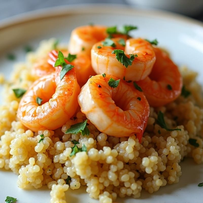 Pan-Seared Garlic Shrimp with Quinoa