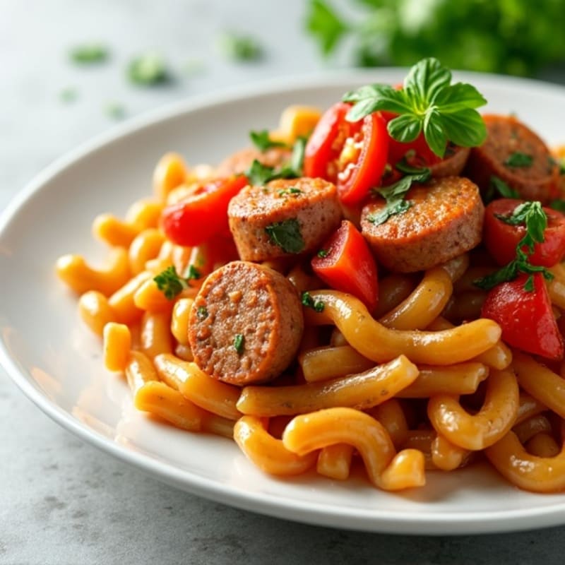 Hearty Lean Sausage and Fresh Herb Ragu with Whole Wheat Pasta