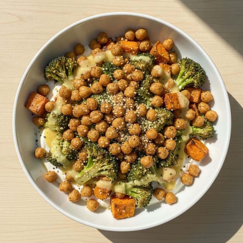 Roasted Vegetable and Chickpea Bowl