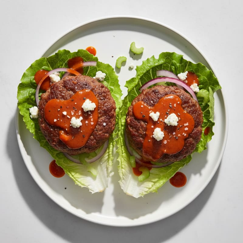 Crispy Buffalo Blue Cheese Burgers
