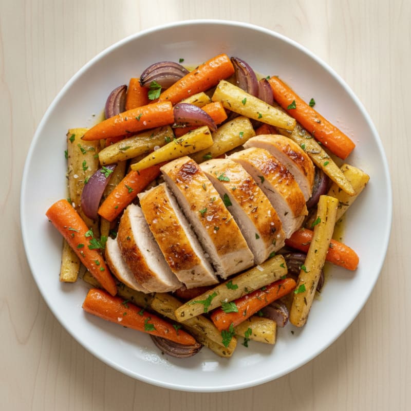 Herb-Roasted Chicken with Root Vegetables