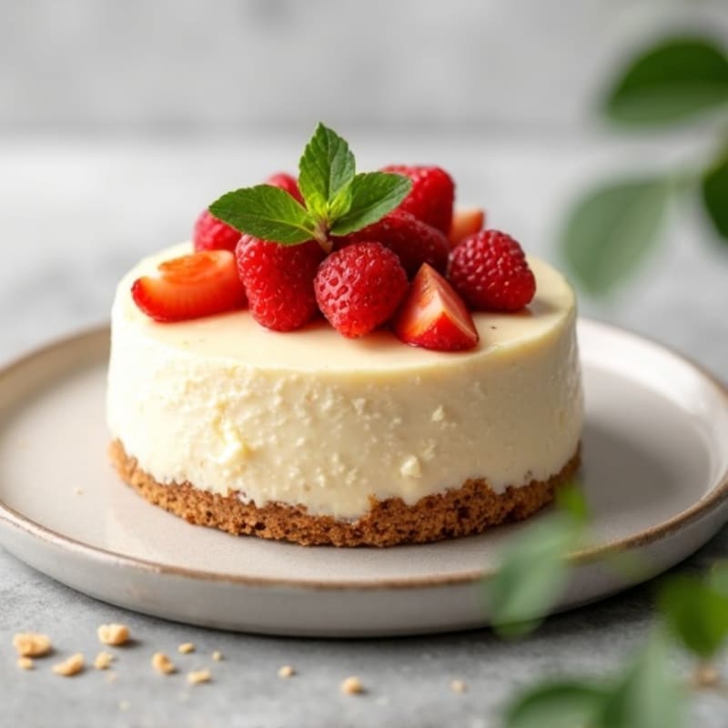 Silky Greek Yogurt Protein Cheesecake