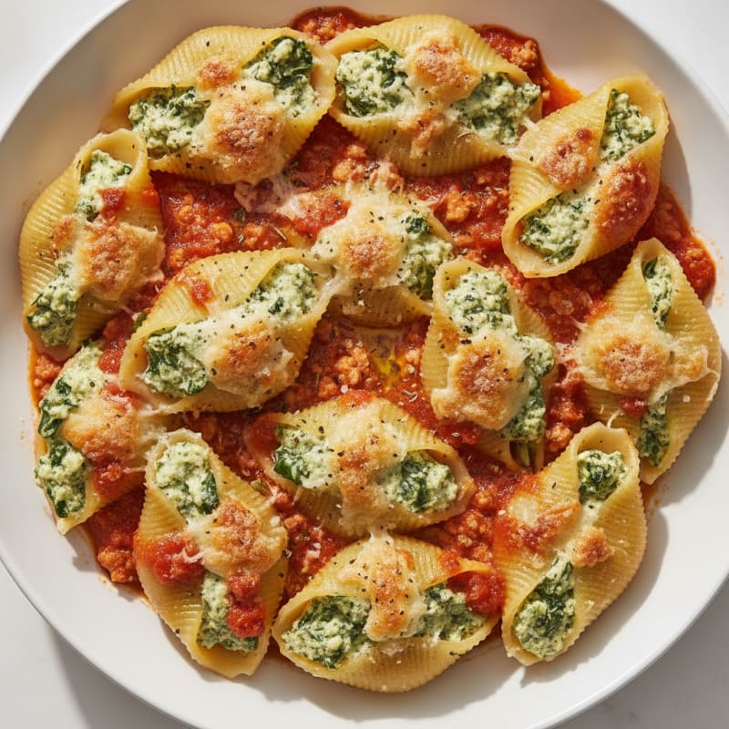Baked Ricotta and Turkey Stuffed Shells