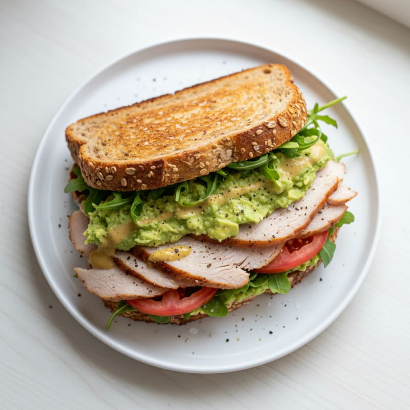Turkey and Avocado Sprouted Grain Sandwich