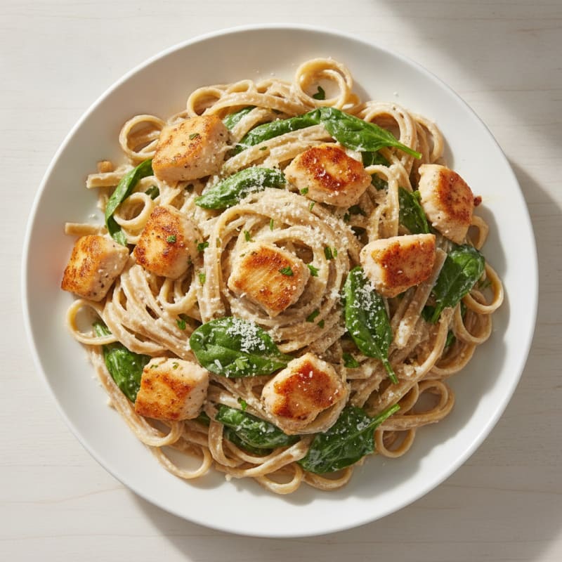 Creamy Garlic Parmesan Chicken Fettuccine