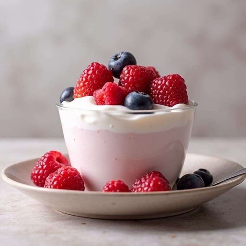 Silky Greek Yogurt Protein Mousse with Fresh Berries