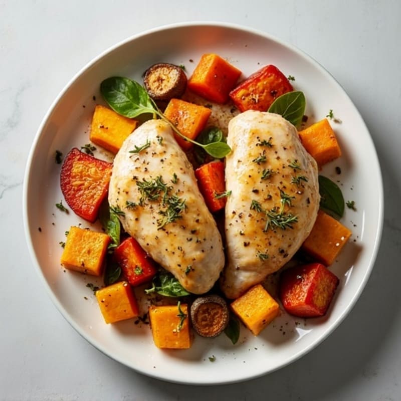 Sheet Pan Lemon Herb Chicken with Roasted Root Vegetables