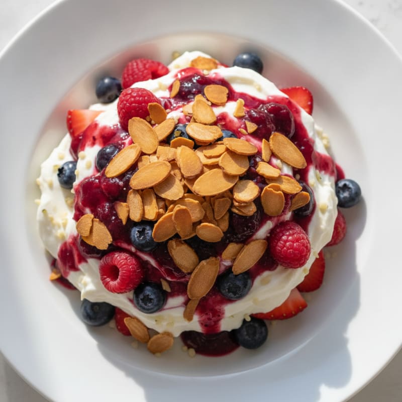Greek Yogurt Protein Parfait with Mixed Berries