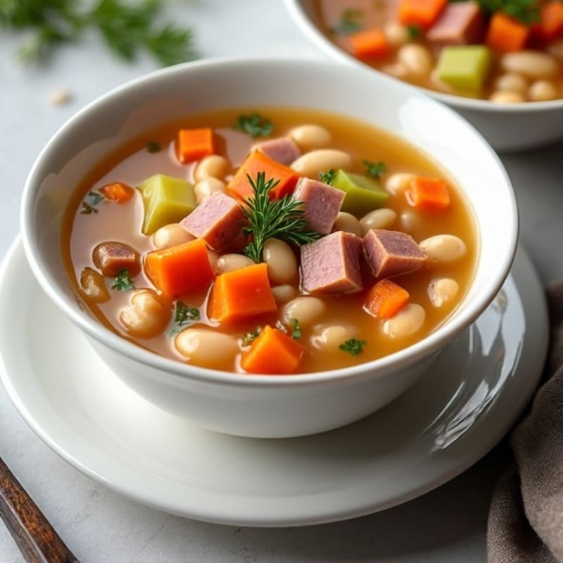 Hearty Smoked Ham and White Bean Soup