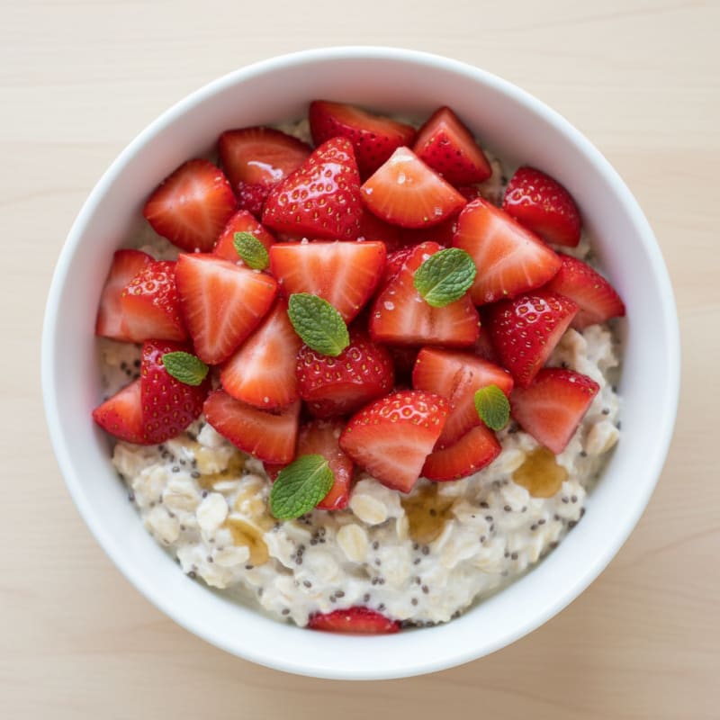 Strawberry Shortcake Overnight Oats