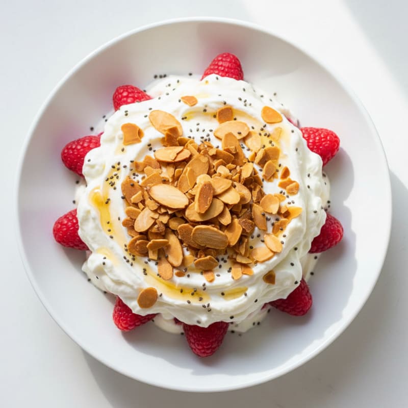 Creamy Greek Yogurt Protein Parfait with Almonds